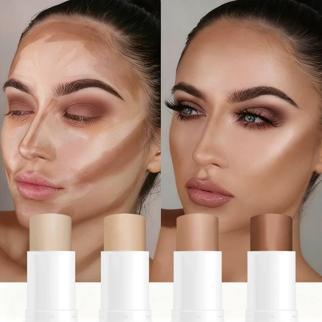 Three in one simple concealer makeup stick is durable and hard to take off makeup to create a natural three-dimensional contour