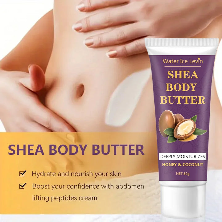 Shea Butter Body Cream,24H Moisturizing Makes Skin Softer,Elastic,Firming Skin,Body Massage Nourishing for Dry Cracked Light Tan