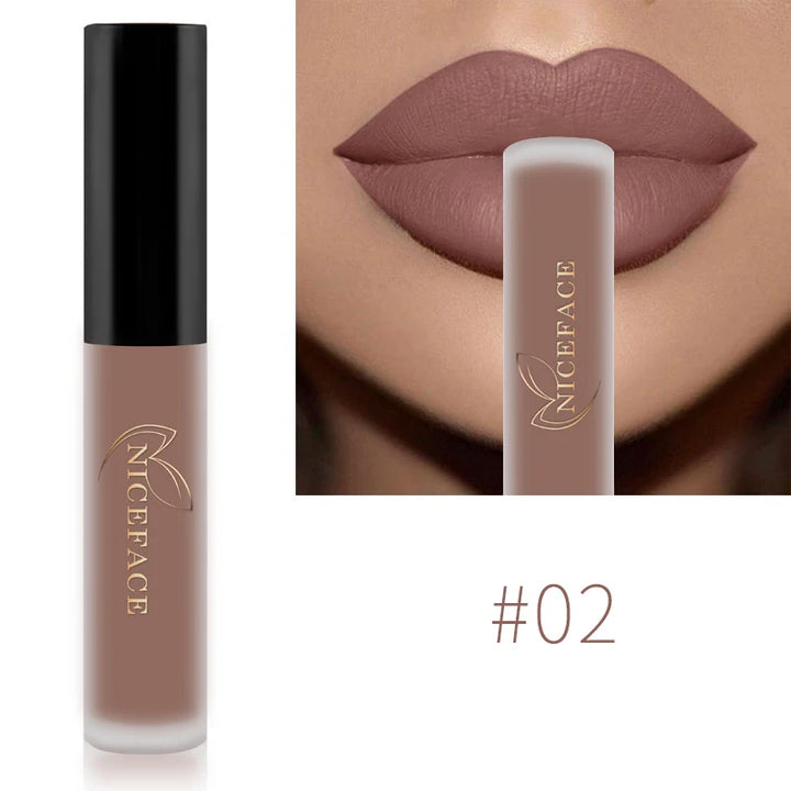 Nude Liquid Lipstick Ultra Matte Velvet Long Lasting Women Beauty Red Nonstick Cup Waterproof Purple Lip Gloss Lips Cosmetics