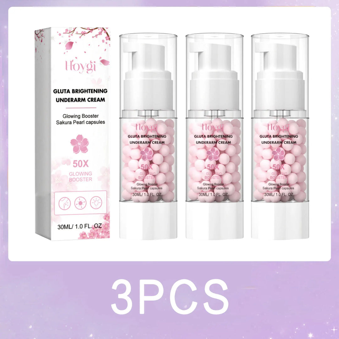 Sakura Underarm Brightening Cream Glowing Skin Dark Spot Corrector Improve Melanin Dull Lightening Hydrate Body Bleaching Cream