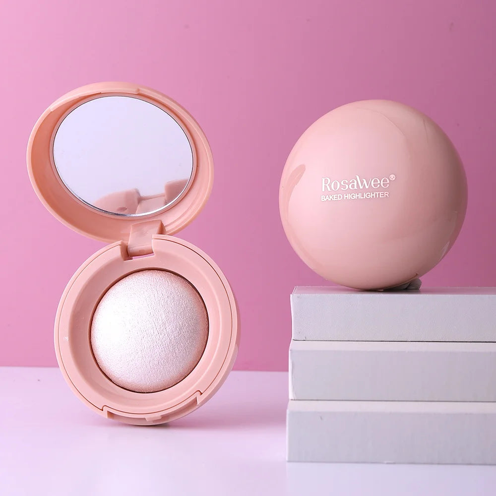 Long-lasting waterproof fine shimmer highlighter, natural glossy effect, brighten the contour and modify the face