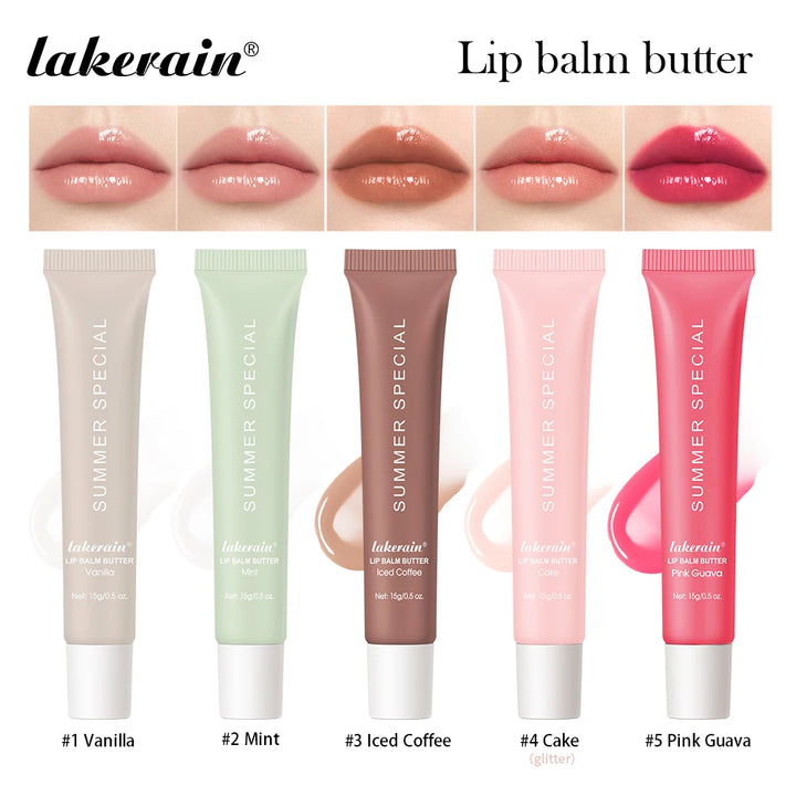 Summer Lip Balm Moisturizing Mirror Lip Gloss Lip Vanilla Mint Iced Coffee Cake Smell Lipstick Transparent Lip Oil  Makeup