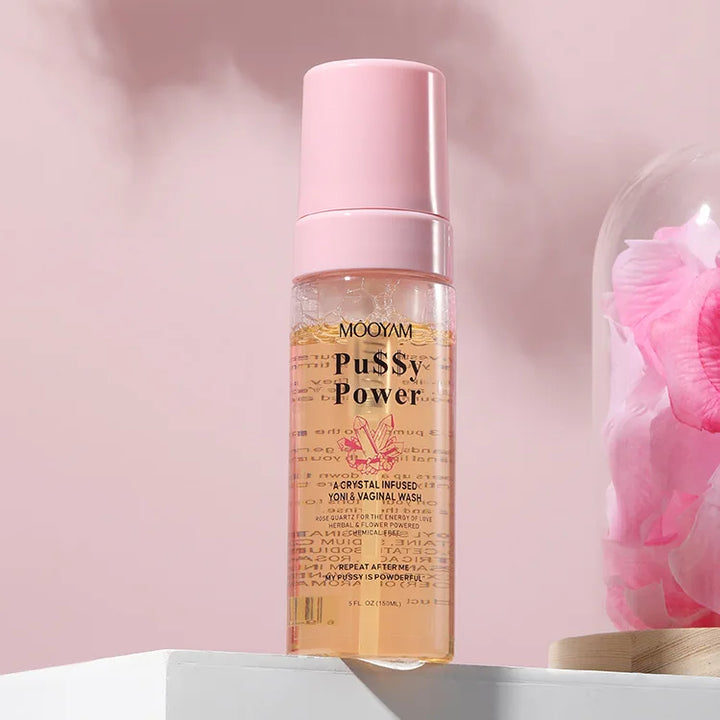 Crystal Infused Yoni And Vaginal Wash Private Clean Balanced Gently Moisturize Shower Gel, Feminine Prevent Dryness Healthy Care