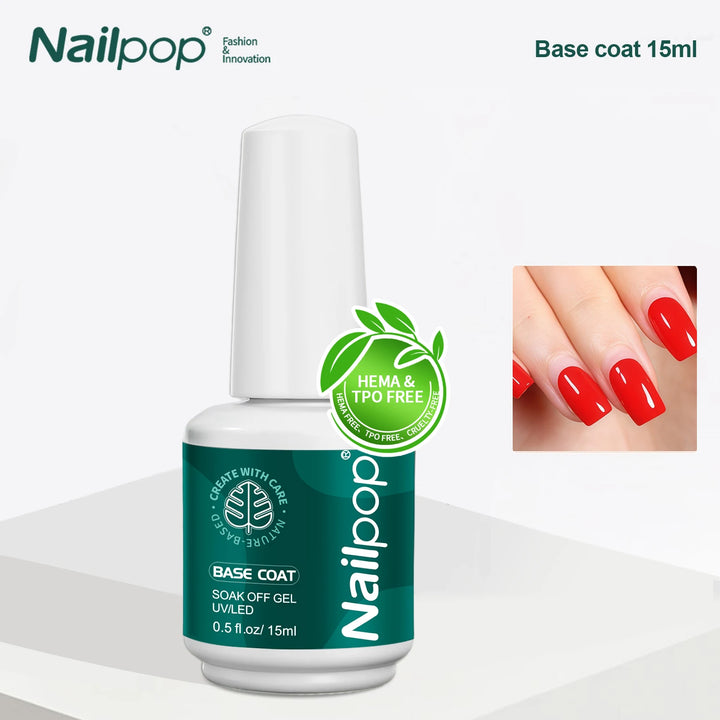 NAILPOP Nail-Primer And Nail Prep Dehydrator 15ML Nail Polish Soak Off UV/LED Base Primer Gel First Nails Gel for Manicure Tools