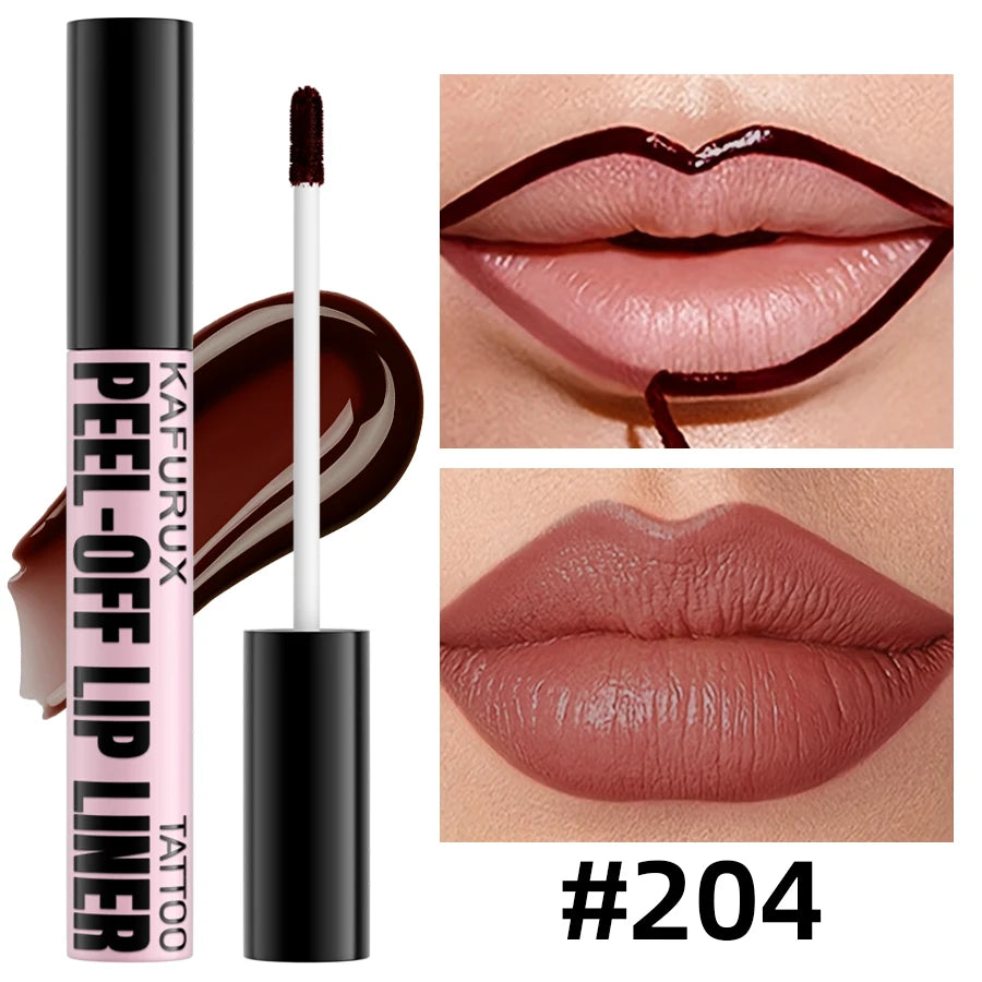 1PC Waterproof Lip Liner Peel Off Lipgloss Long Lasting Matte Lip Tint Pink Brown Contour Tear-off Lip Makeup Lips Stain Gifts