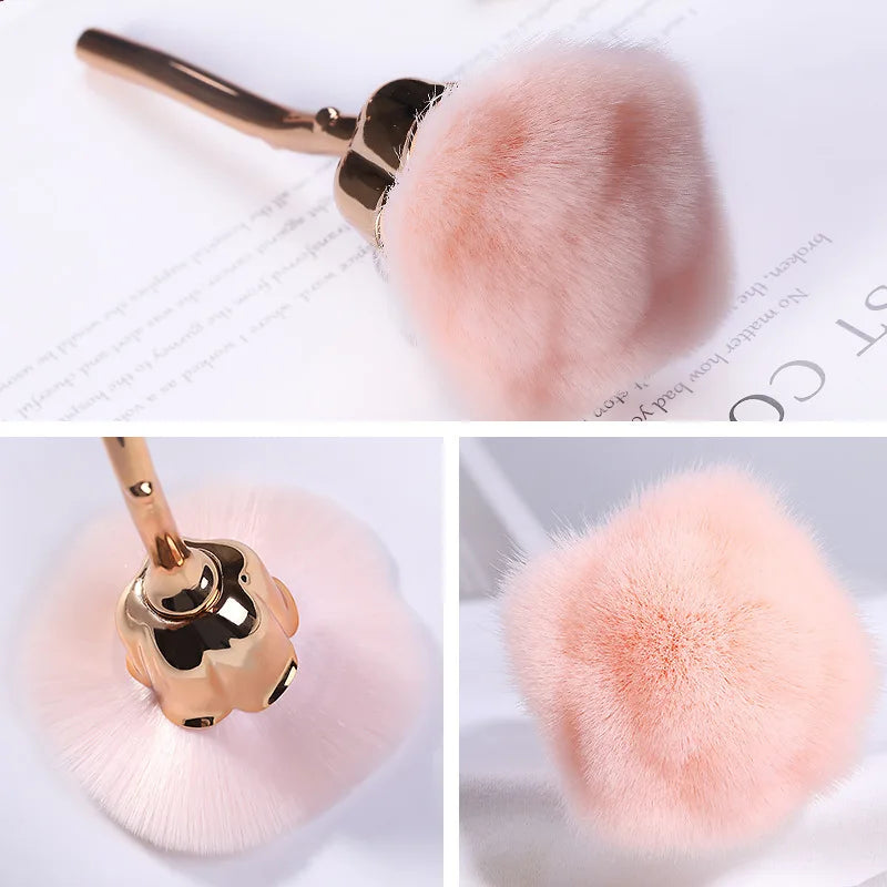 Rose-shaped Soft Brush For Manicure Nail Art Dust Brush Nail Dust Brush Gel Polish Dust Cleaning Nail Brushes Tool Nail Supplies