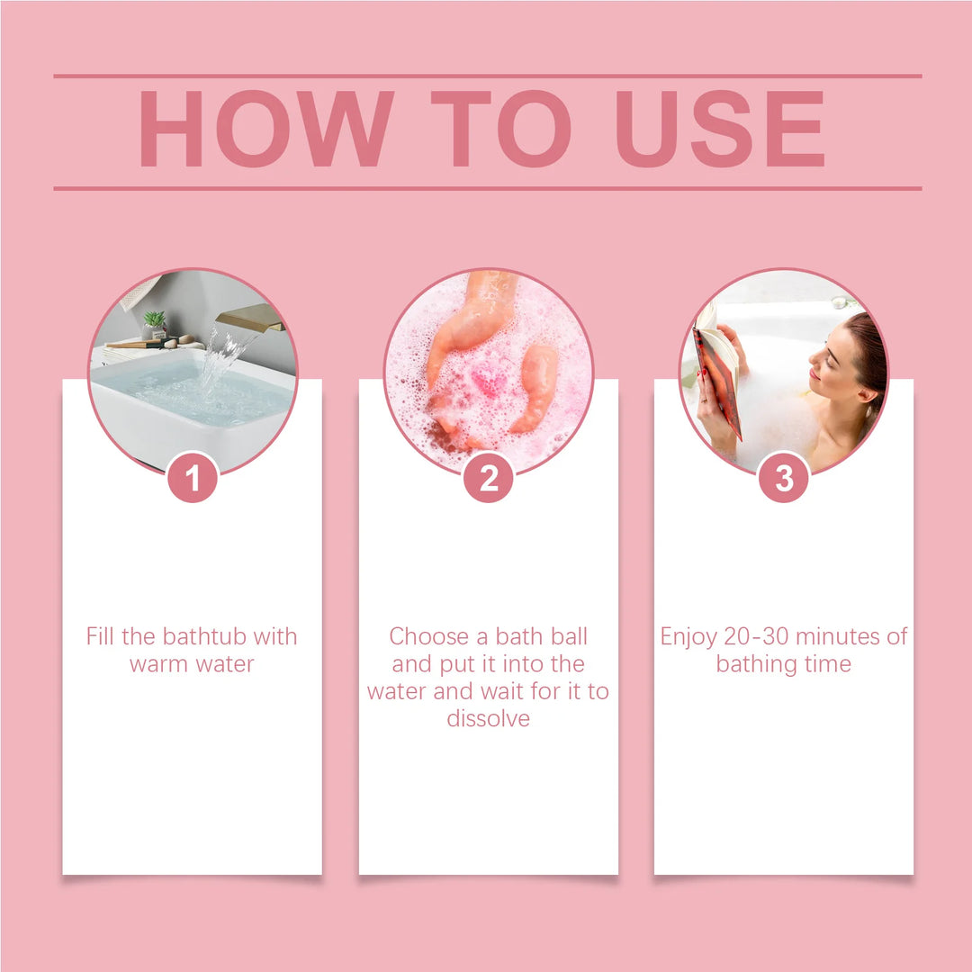 Bath Bomb Lasting Fragrance Aromatherapy Floral Scent Exfoliating Moisture Body Wash Cleansing Spa Salt Ball Bubble Bombs Shower