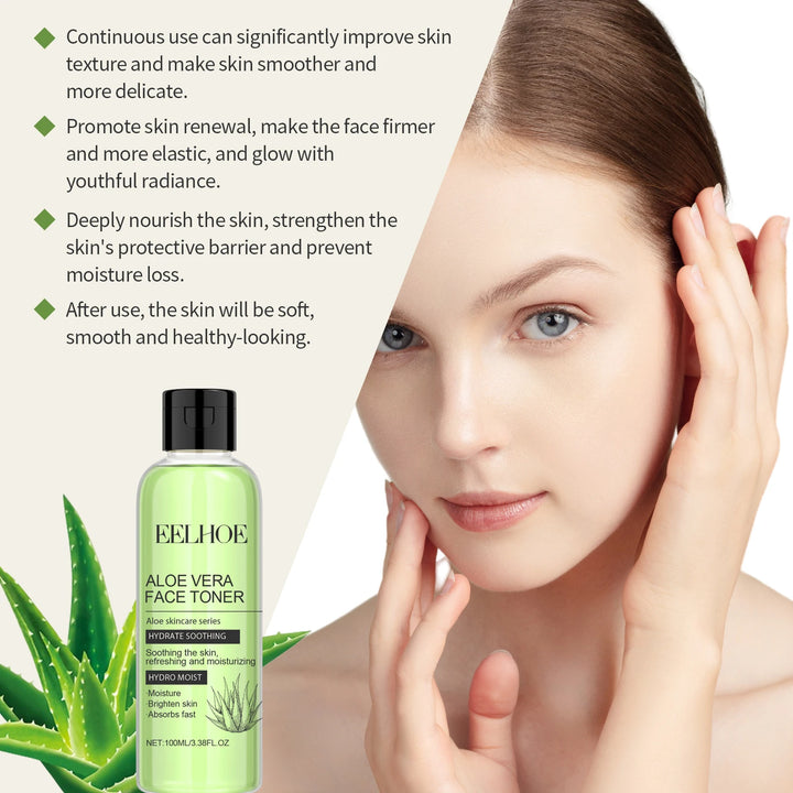 100ml Aloe Vera Toner Tonic Hydration Oil Control Refreshing Rejuvenation Smooth Facial Moisturizing Toner Serum Skin Care New