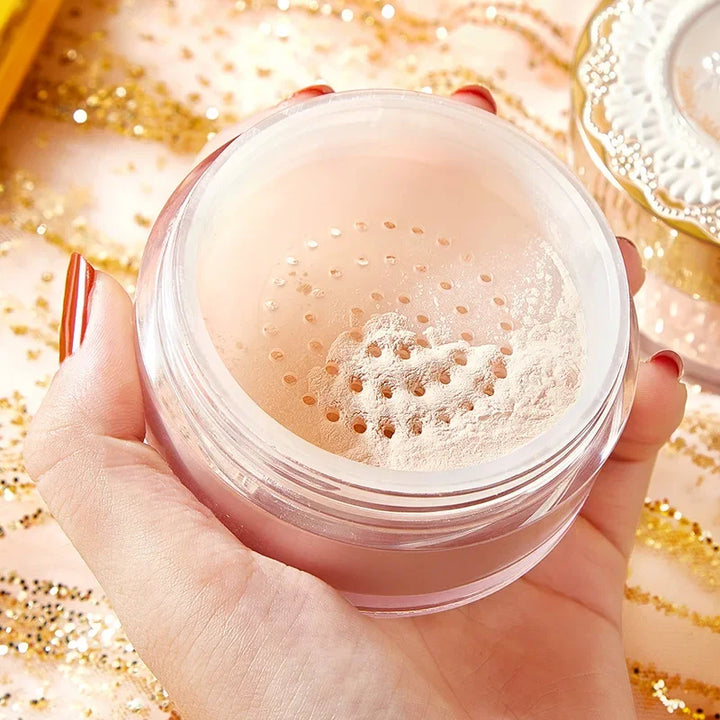 Setting Powder Highlighter Powder Oil Control Makeup Setting Brightening Skin Tone Setting Powder Compact Portable Makeup