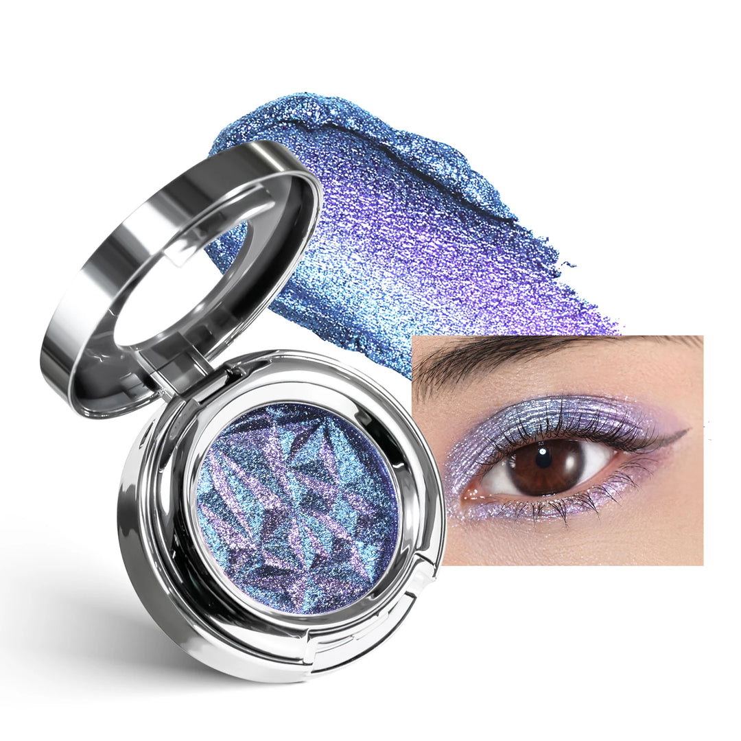 CHARMACY Chameleon Glitter Eyeshadow Color Shift High Pigment Single Eyeshadow Smooth Blendable Formula Eyeshadow for Party
