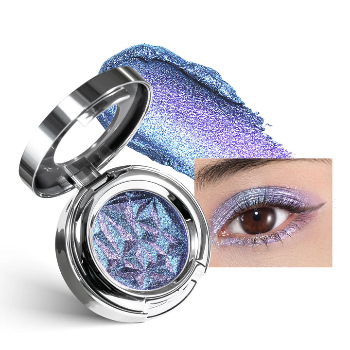CHARMACY Chameleon Glitter Eyeshadow Color Shift High Pigment Single Eyeshadow Smooth Blendable Formula Eyeshadow for Party