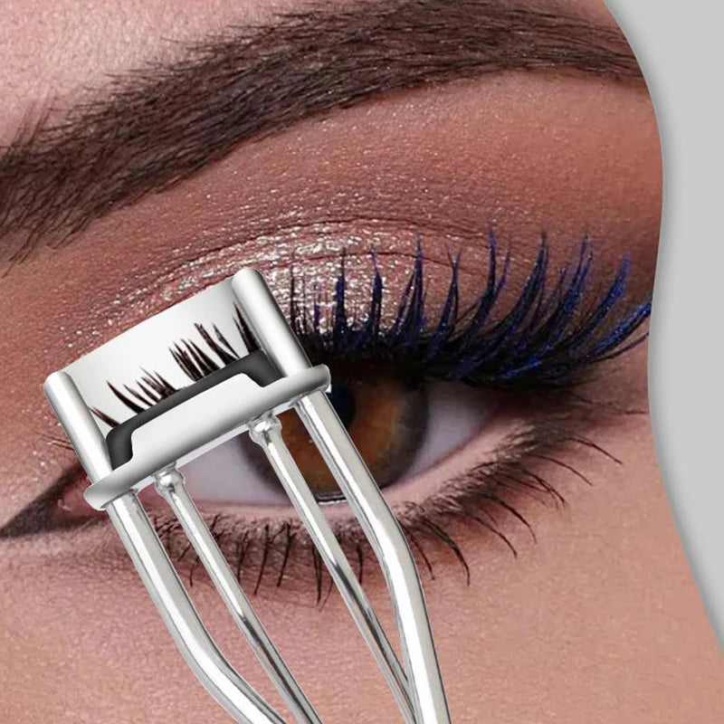 Mini Partial Eyelash Curler Nature Curl Sun Flower Extension Volume Tweezers Stainless Steel Tool