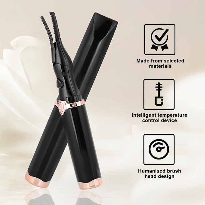 Heated Eyelash Curler USB Rechargeable Electric Eyelash Curler Long Lasting Quick Heating Natural Curl Eyelash Curler