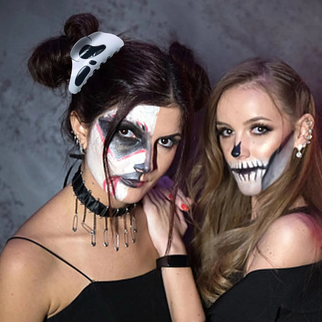 Halloween Funny Skull Hairpin Women Hair Clips Grab Shark Clip Acetate Horror Acrylic Hair Claw Clips Cute Ghost Claw Hair Clip