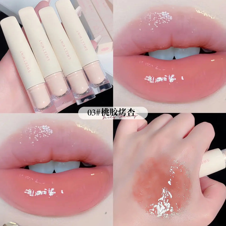 Plumping Jelly Lip Gloss Long Lasting Moisturizing Transparent Lip Oil Water Light Mirror Liquid Lipstick Women Lips Makeup