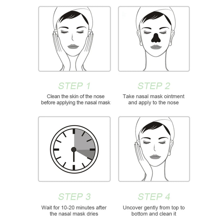 Bamboo Charcoal Blackhead Removing Peel-Off Mask, 10-Piece Travel Pack, Deeply Removes Dead Skin And Impurities.