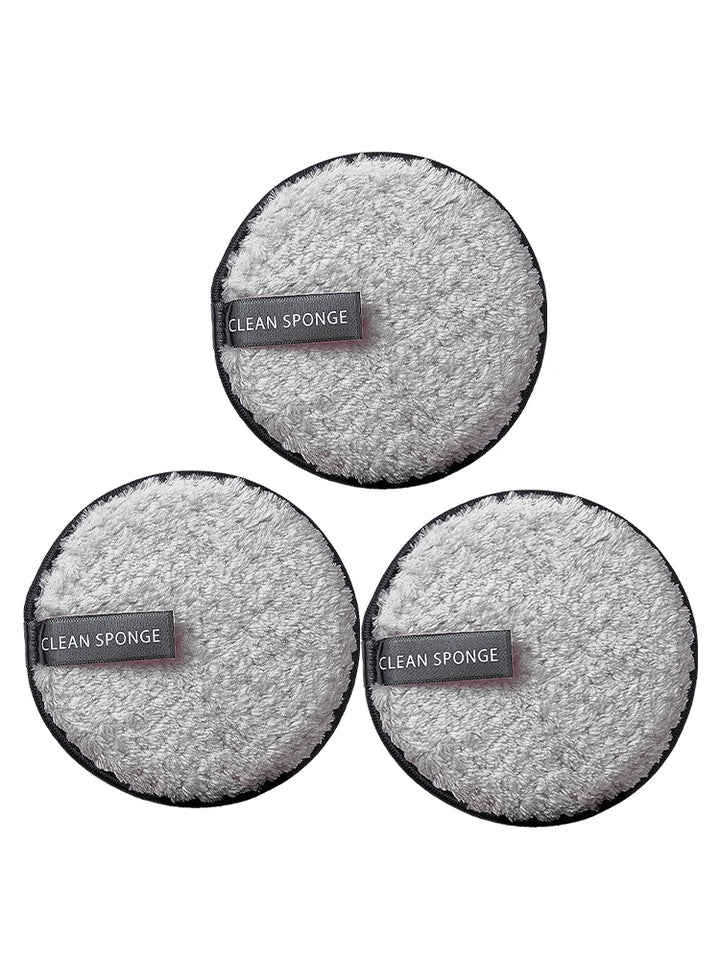 3 Packs 5 Color Optional Round Small Pineapple Cleaning Powder Puff Beginner  for Home And Travel Use