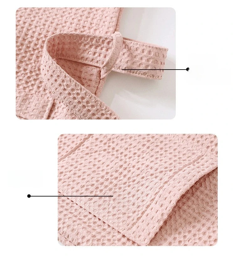 Bathrobe for Women and Men Cotton Waffle Quick Drying All Season Thin Design Hotel Bth Towel Beauty Salon Bath Robe Couples