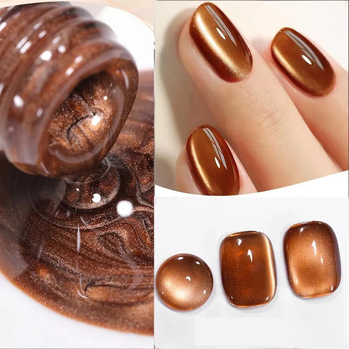 BORN PRETTY Sparkling Glass Bead Cat Magnetic Gel Nail Polish Flash White Spar Red Color Semi Permanent Soak Off UV Gel Varnish