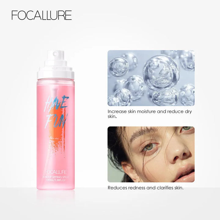 FOCALLURE 100ml Makeup Setting Spray Face Primer Foundation Base Fixer Long Lasting Moisturizing  Make Up Spray