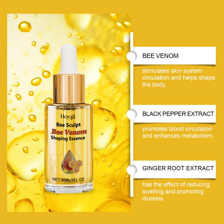 Bee Venom Shaping Oil Firming Lifting Body Skin Anti Cellulite Fat Burning Weight Loss Improve Sagging Thin Leg Massage Oil