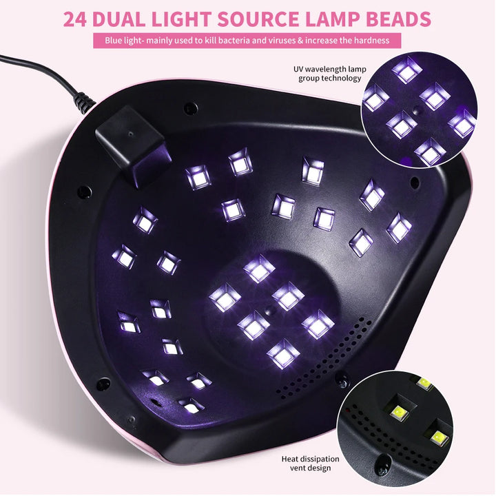 Nail UV Dryer Machine Professional 24 LED UV Manicure Lamp Home Use Nail Lamp For Drying Polish Varnish With USB Cable
