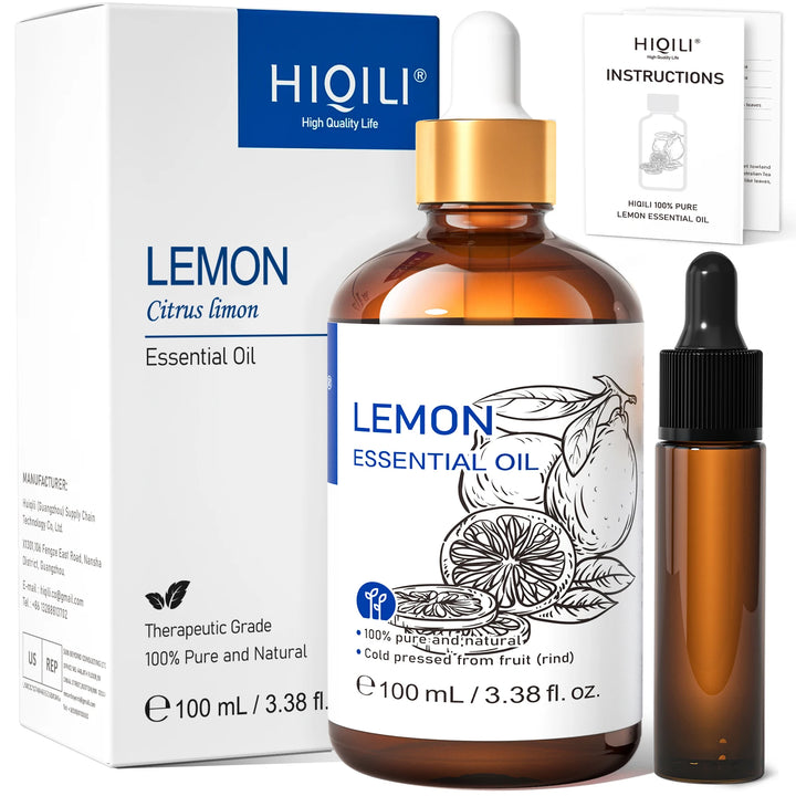 HIQILI 100% Tea Tree Essential Oil 100ml for Aromatherapy Massage DIY Beauty Skin Hair Relaxation Lavender Ginger Sandalwood