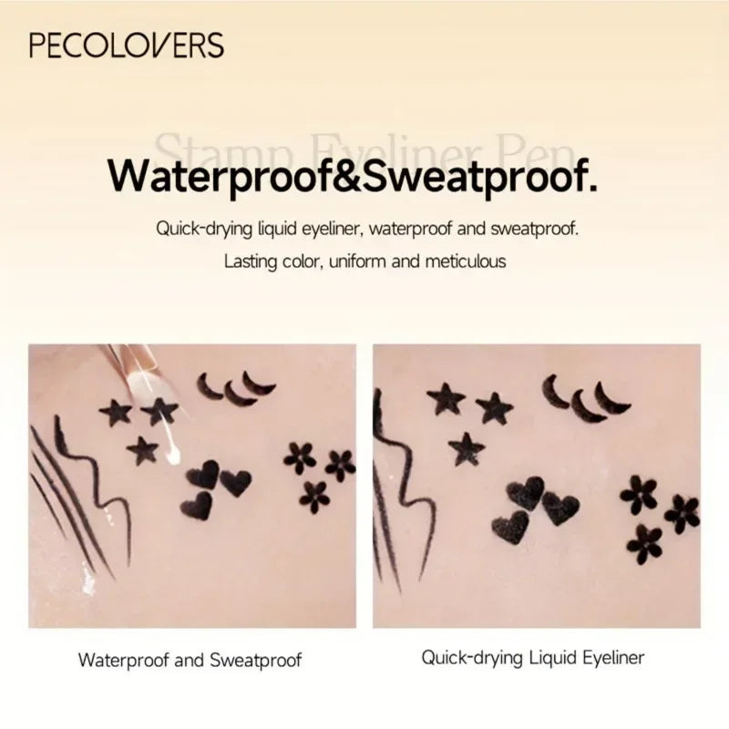 1PC Double-head Design, Waterproof, Beginner-friendly, Eyeliner Pen, Suitable for Christmas, Halloween, Valentine's Day Makeup