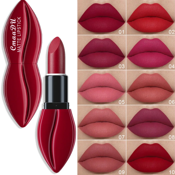 Rose Purple Matte Lipsticks Waterproof Velvet Nude Lipstick Sexy Red Lip Stick Pigment Makeup Pink Lip Gloss Long Lasting Makeup