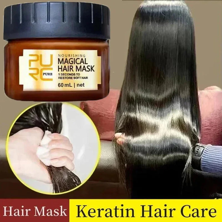120ml Keratine Magical Hair Mask Protein Straighten Repair Dry Frizzy Damaged Cream Pro Soft Smooth Shiny Deep Moisturizing Care