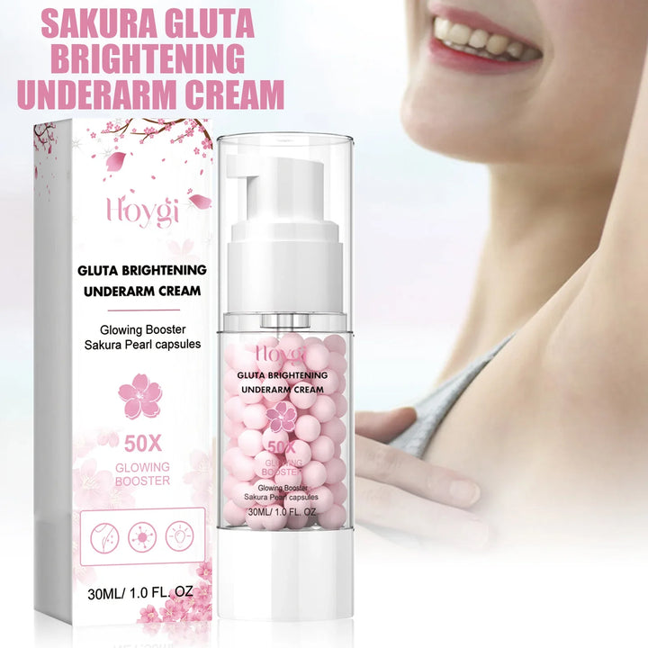 Sakura Underarm Brightening Cream Glowing Skin Dark Spot Corrector Improve Melanin Dull Lightening Hydrate Body Bleaching Cream