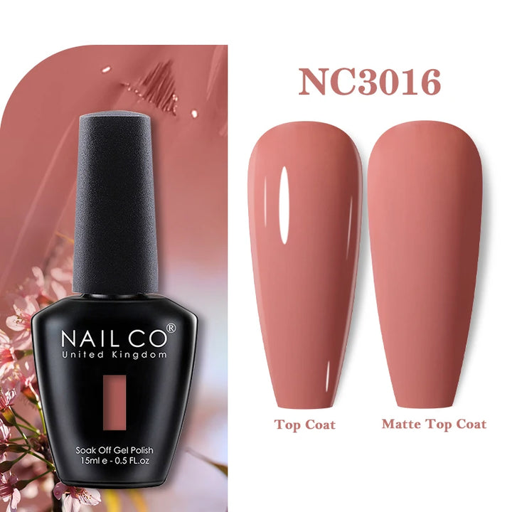 NAILCO 131Colors Vernis Semi Permanent UV Varnish Gel Nail Polish Nails Art Gel Manicure TOP BASE Varnish Hybrid