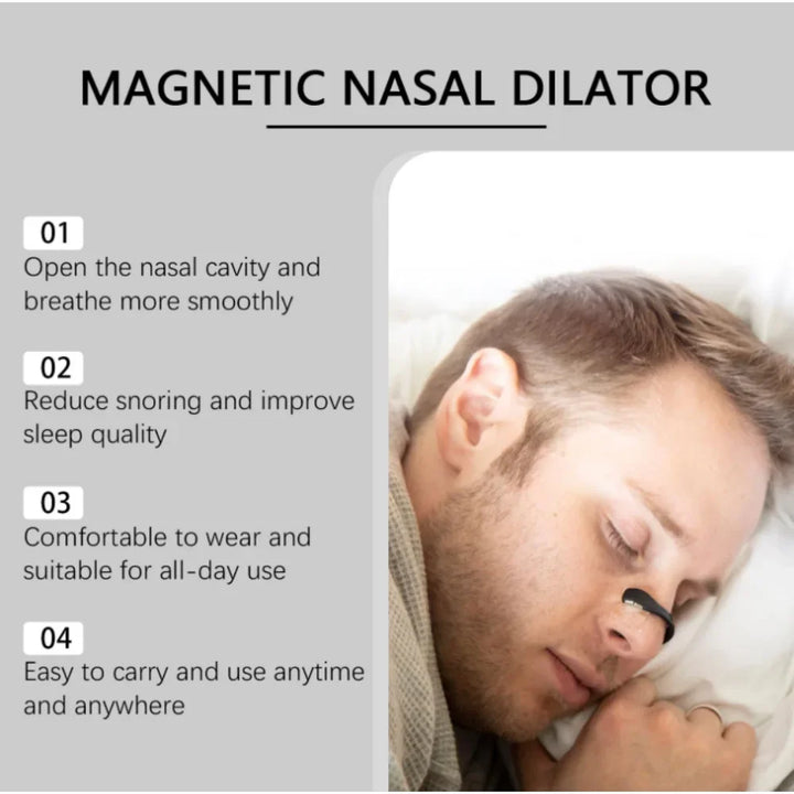 Sport Magnetic Nose Strips, Nasal Dilator for Breathing & Snore Reducing, Safe Skin-Friendly Starter Kit to Boost Oxygen Intake