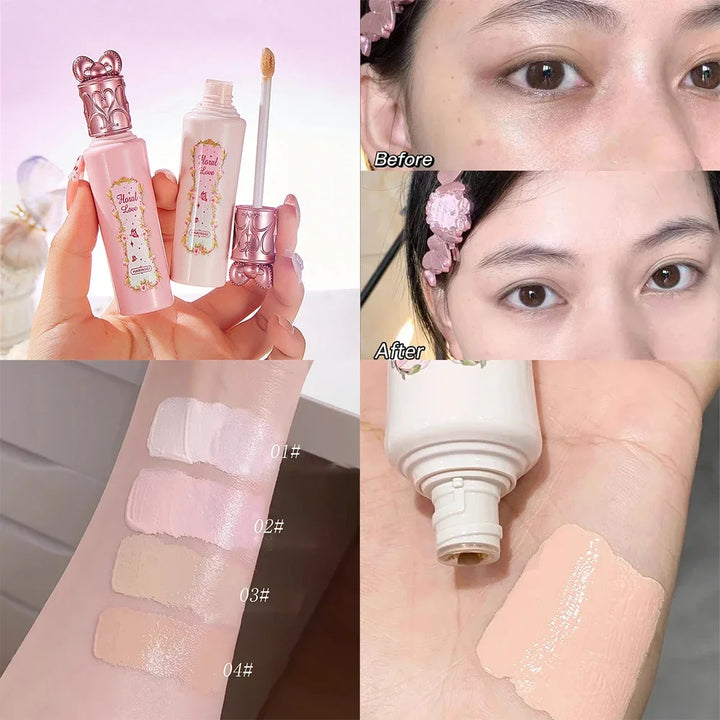 Pink Liquid Concealer Stick Moisturizing Waterproof Brightening Concealer Cream Lasting Cover Acne Spot Dark Circles Face Makeup