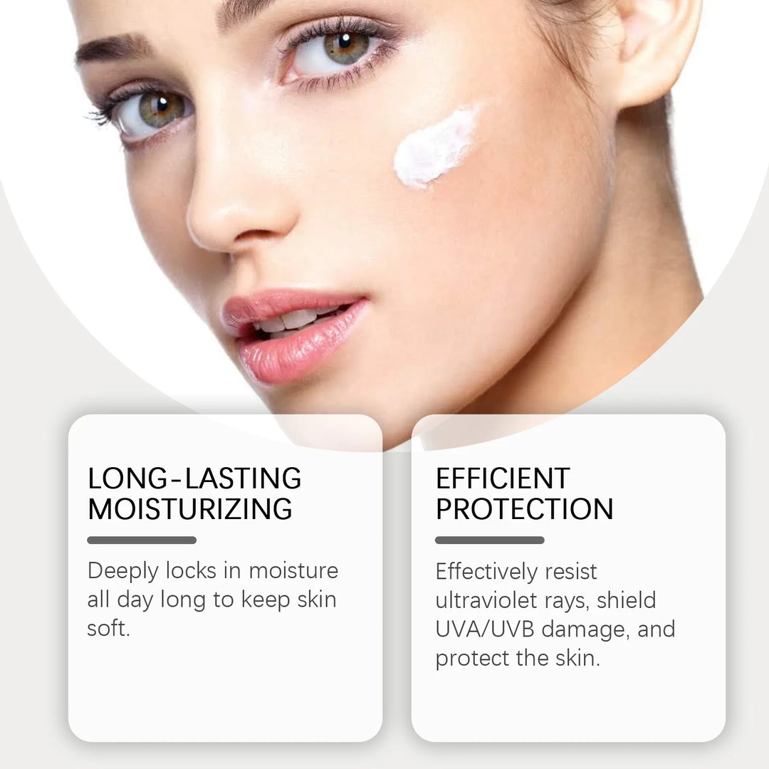 Moisturize Sunscreen Cream SPF 50+ Non greasy Prevent UV Lasting Hydrating Soothing Smoothing Face Sunscreen Cream for Summer