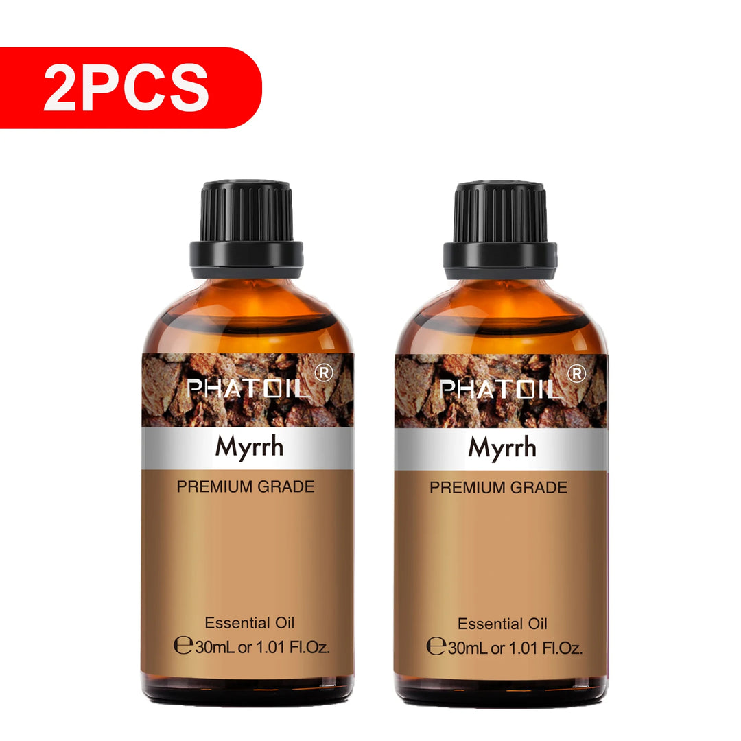 PHATOIL 2PCS Natural Essential Oils Set 30ml Bergamot Lemon Ylang Ylang Lavender Jasmine Vanilla Eucalyptus Aroma Essential Oils