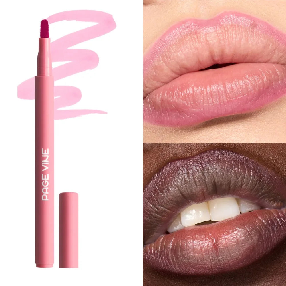 Waterproof Matte Lipliner Pencil Red Contour Tint Lipstick Long Lasting Non-stick Cup Moisturising Lips Makeup 8 Colors Velvet