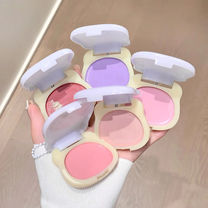 Watery Blush Cream SHAQINUO  Moisturizing Jelly Glow Blush, Rouge Korean Makeup, Cream Texture, Low Saturation Brightening
