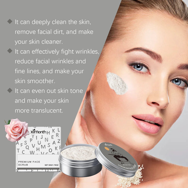 Facial Scrub Deep Cleaning Pore Softening Keratin Exfoliator Moisturizing Brightening Skin Reduce Dullness Purifying Face Scrub