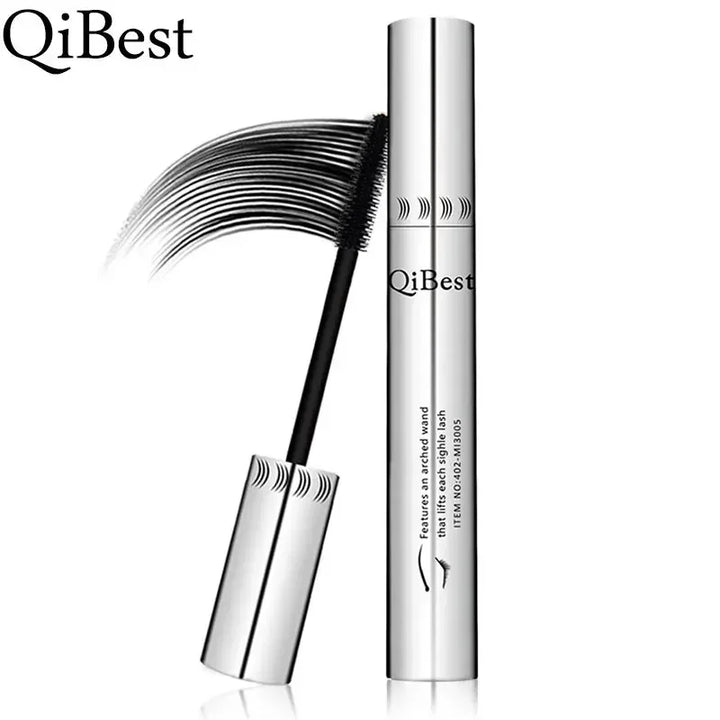 Qibest Silver Tube Mascara Waterproof Long & Curling Black Eyelashes Easy Removal No Dizziness Everlastingly Lasting