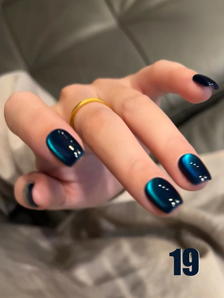 12ML 1-21PCS Autumn Nails Red through half the Sky Cat Eye Nail Glue Halloween New Whitening Glass Bead Cat Eye Nail Polish