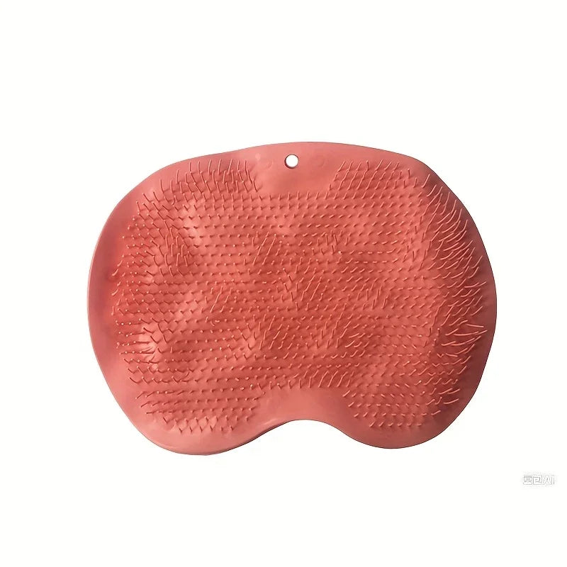 Foot Wash Brush Rub Back with Sucker Brush Bathroom Tool Foot Massage Pad Shower Massage Mat Exfoliating Bath Pad Bath Sponge