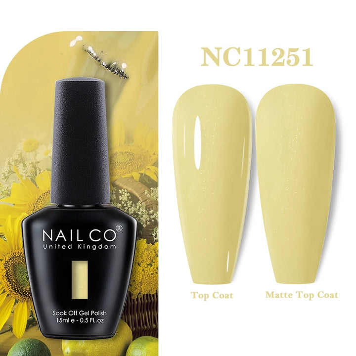 NAILCO 131Colors Vernis Semi Permanent UV Varnish Gel Nail Polish Nails Art Gel Manicure TOP BASE Varnish Hybrid