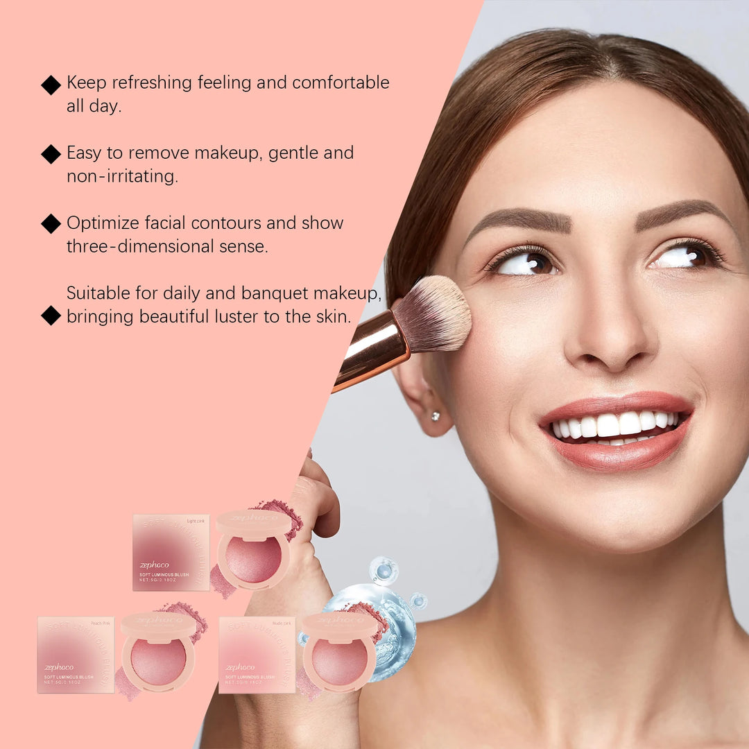 Pearl Blush with Soft Light Pink Powder Blush for a Natural Flush Radiant Finish Long Lasting Buildable Delicate Long Lasting