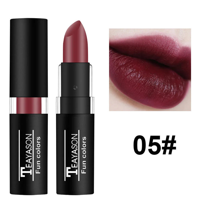 12 Color Lipstick Waterproof Long Lasting Cosmetic Black Blue Purple Green Matte Make Up Lip Gloss Makeup Red Lipstick
