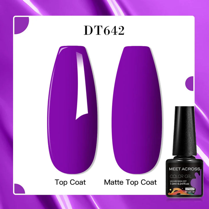 MEET ACROSS 7ml Porcelain White Cat Eye Gel Polish Holographic Glitter Magnetic Galactic Effect Gel Nail Polish Soak Off UV Gel