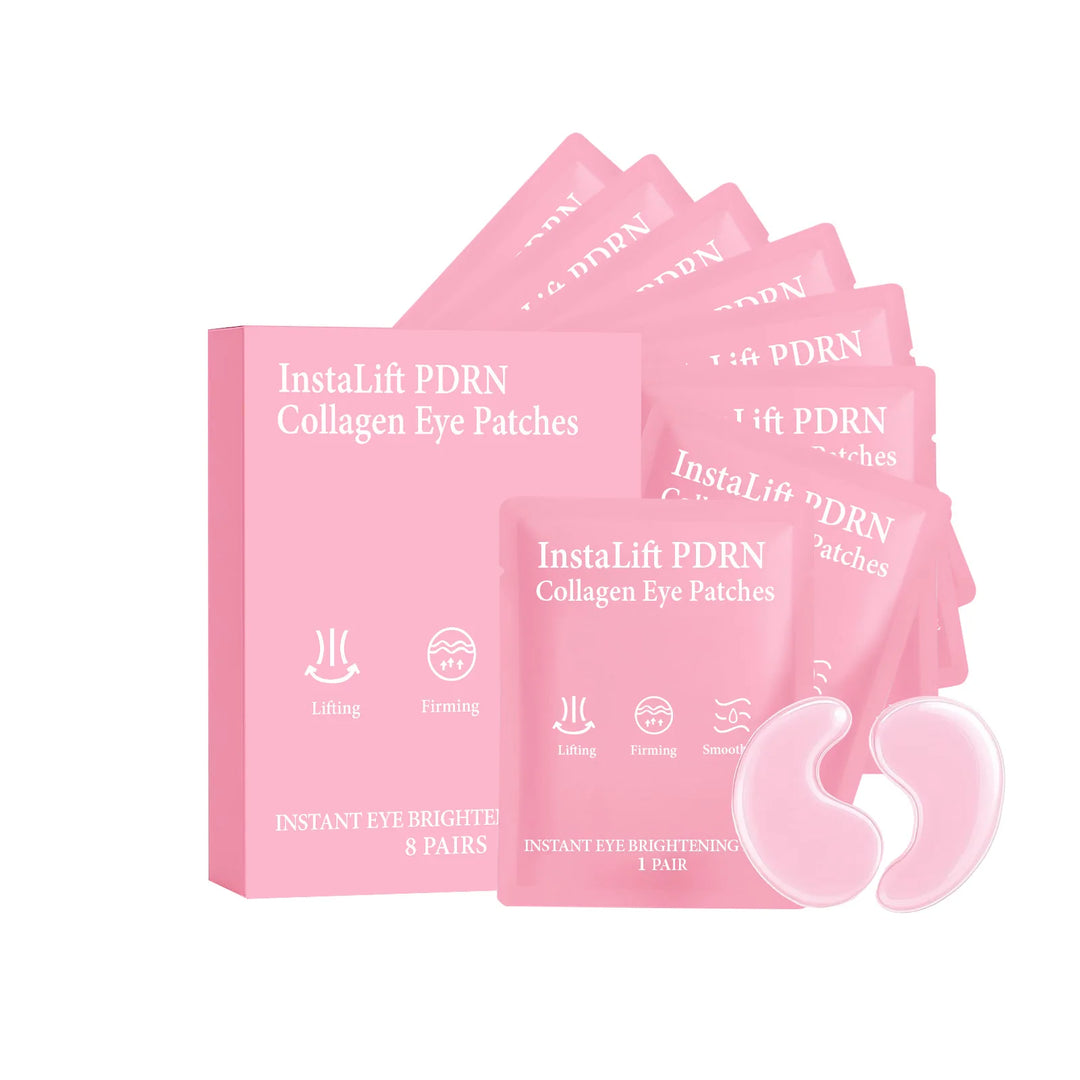 Instalift PDRN Collagen Eye Patches Anti Dark Circles Eye Bags Anti Wrinkles Hydrogel Under Eye Mask with Niacinamide & Caffeine