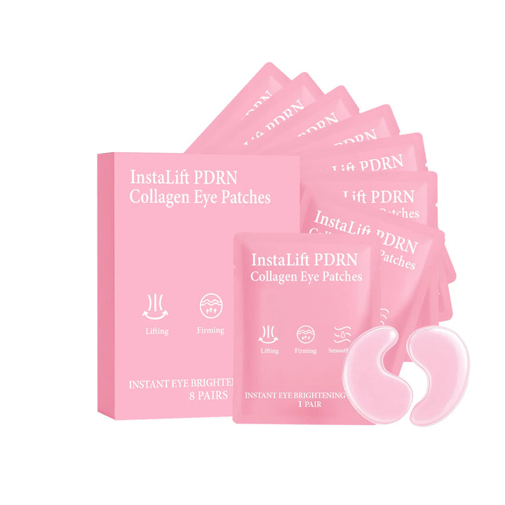 Instalift PDRN Collagen Eye Patches Anti Dark Circles Eye Bags Anti Wrinkles Hydrogel Under Eye Mask with Niacinamide & Caffeine