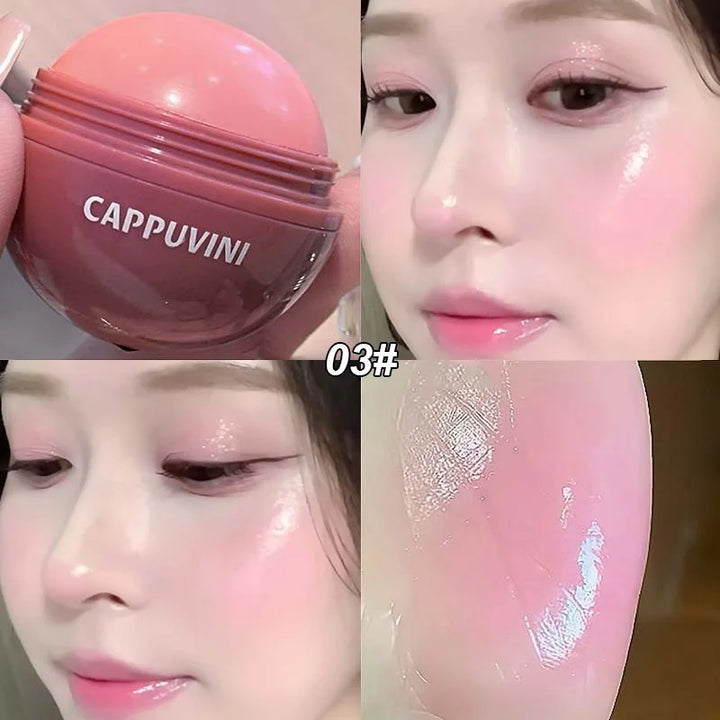 Juice Face Blusher Smooth Cheek Eye Cream Blush Mirror Natural Look Brighten Highlighter Balm Rouge Waterproof Contour Makeup