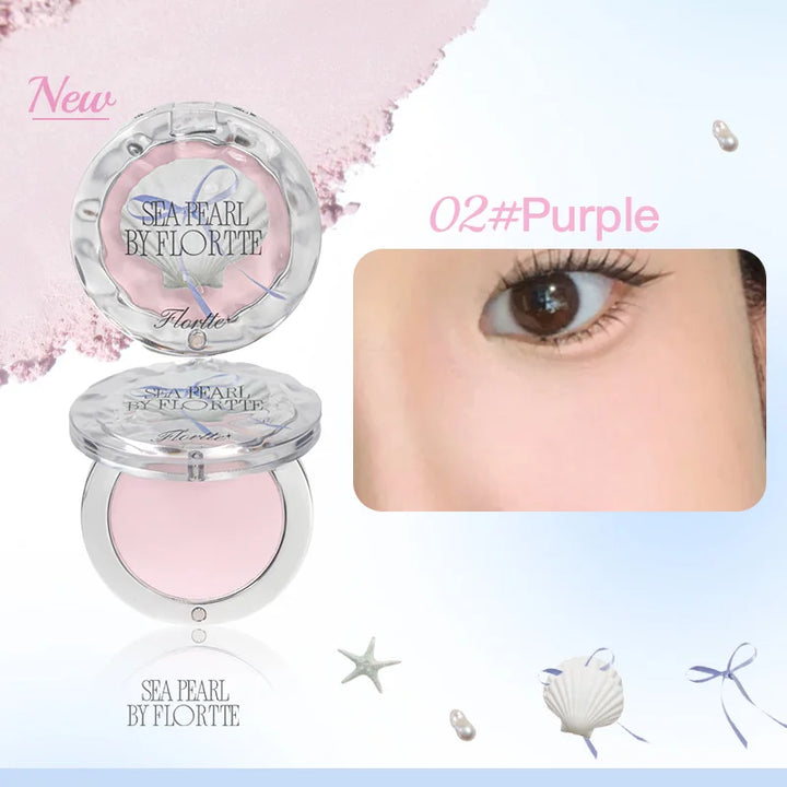 FLORTTE Single Highlighter Powder, Natural Transparent Watery Glow, Brightens Skin Tone & Creates 3D Makeup